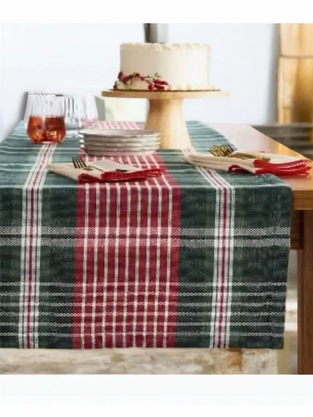 Hearth & Hand Extra Long Table Runner in Green